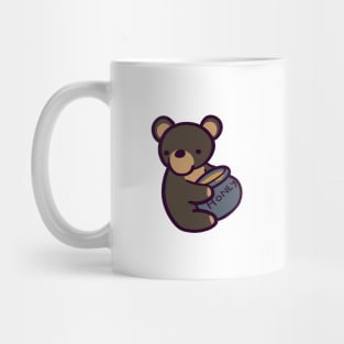 Cute Cartoon Bear with Honey Mug